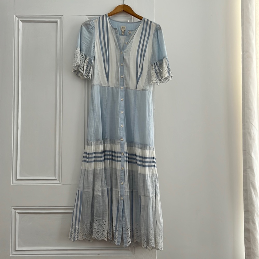 La Vie by Rebecca Taylor blue striped dress
